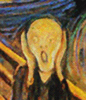 Detail from Edvard Munch's The Scream